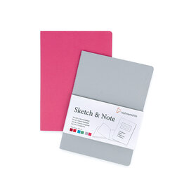 Hahnemuhle Hahnemuhle Sketch & Note Book, Grey/Pink Bundle, 5.83 x 8.27 in