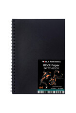 W.A. Portman WA Portman Black Paper Sketchbook A4 (8.3" x 11.7") – 60 Pages (30 Sheets) 140 GSM Acid-Free Black Book Marker Paper W.A. Portman WA Portman Black Paper Sketchbook A4 (8.3" x 11.7") – 60 Pages (30 Sheets) 140 GSM Acid-Free Black Book Marker Paper