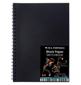 W.A. Portman WA Portman A4 Black Paper Sketchbook