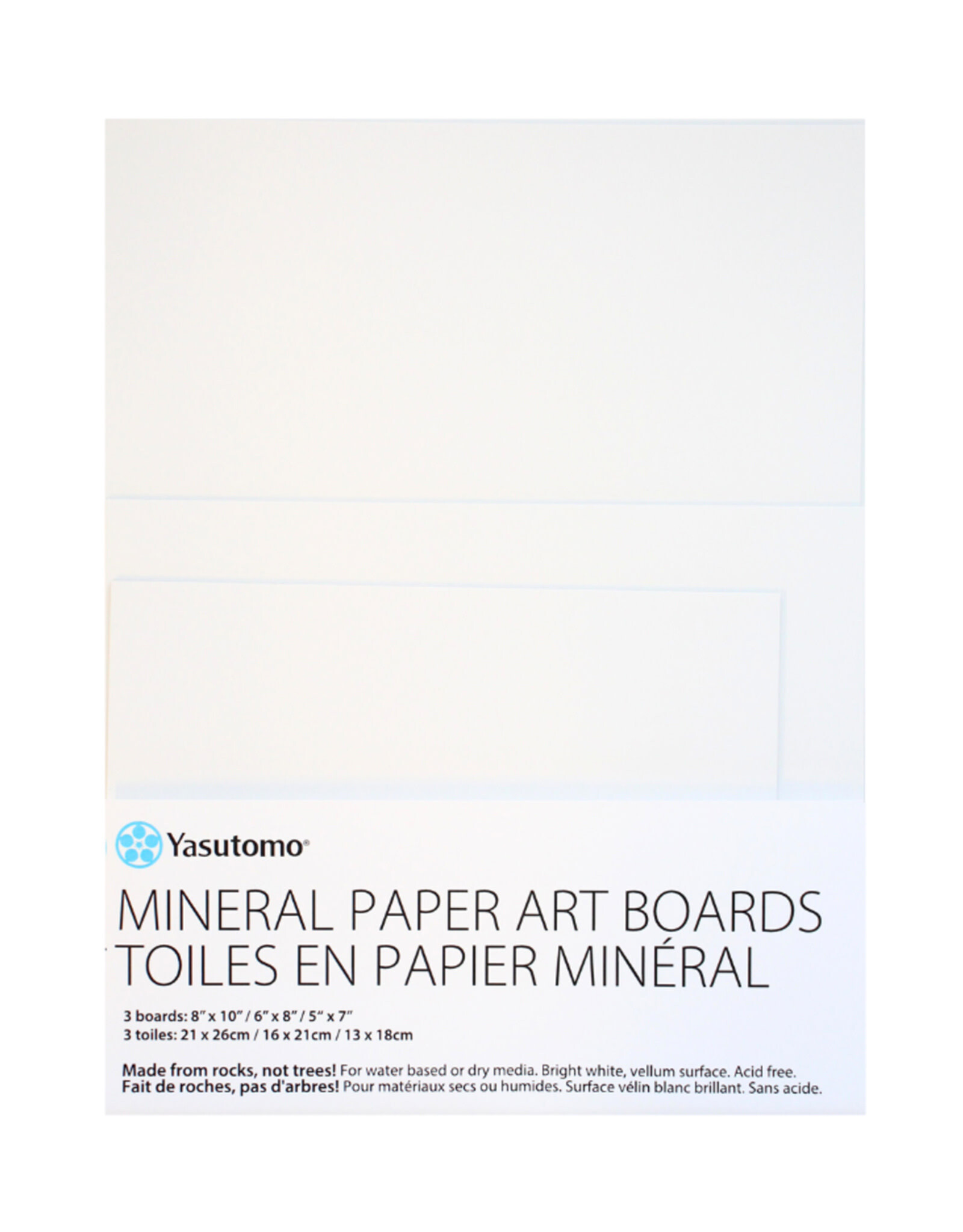 YASUTOMO Yasutomo Mineral Paper Board, 3pk 5" x 7"/6" x 8"/8" x 10"