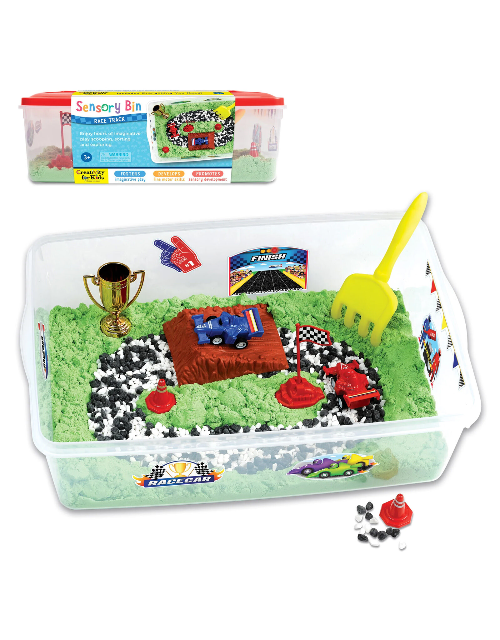 FABER-CASTELL Creativity for Kids Sensory Bin, Racetrack
