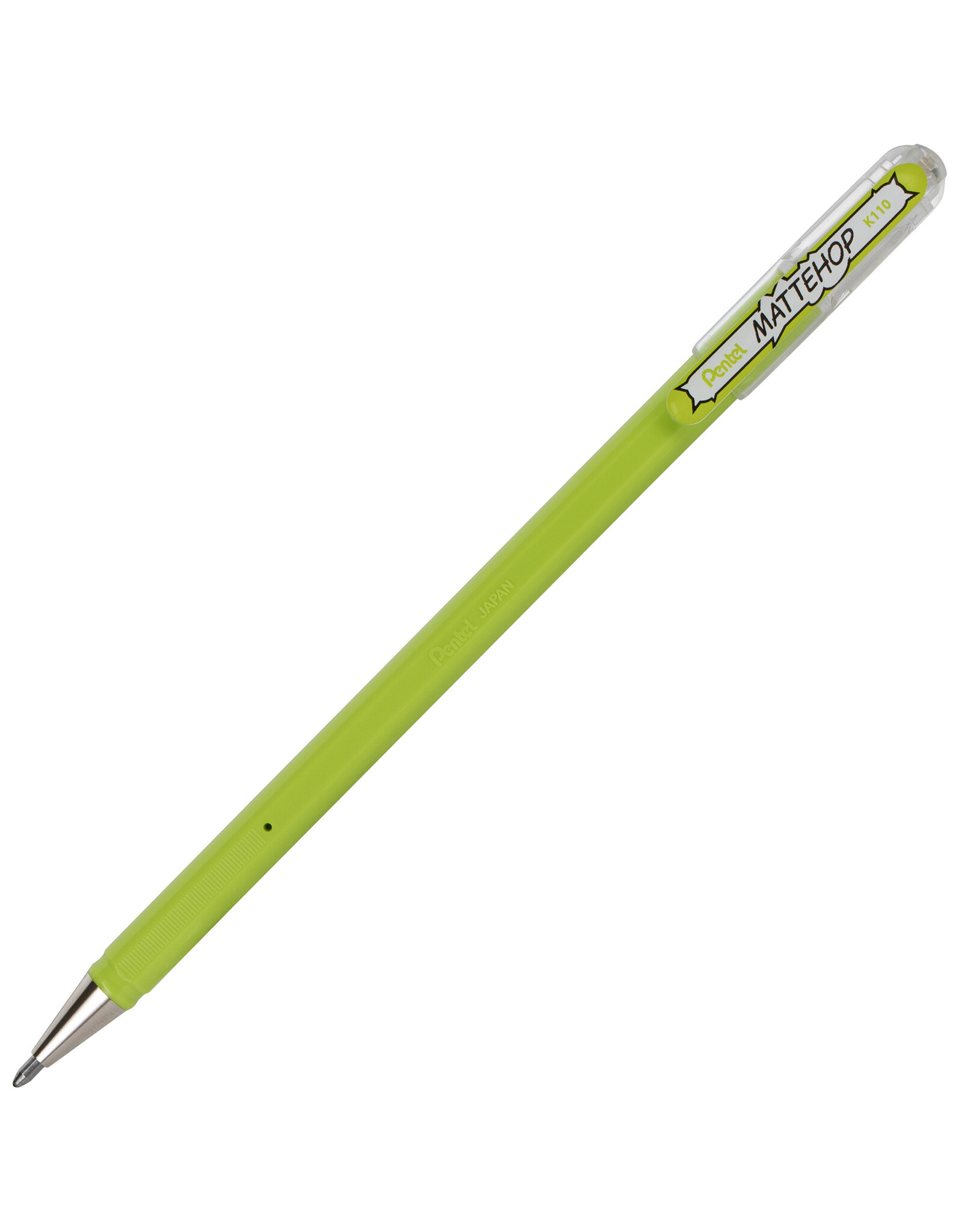 Pentel Mattehop Gel Pen, Yellow Green