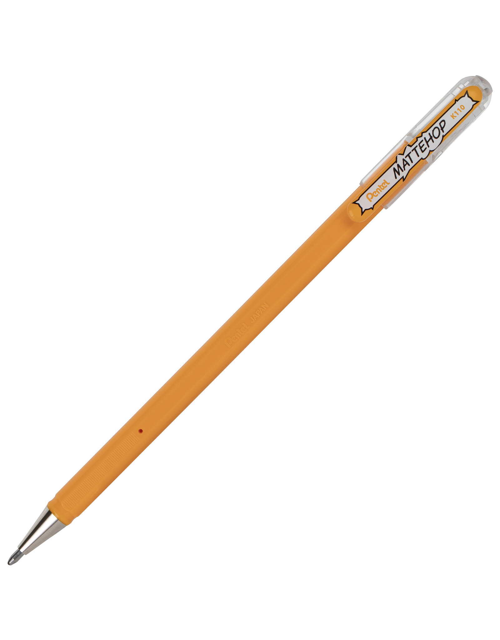 Pentel Mattehop Gel Pen, Yellow Orange