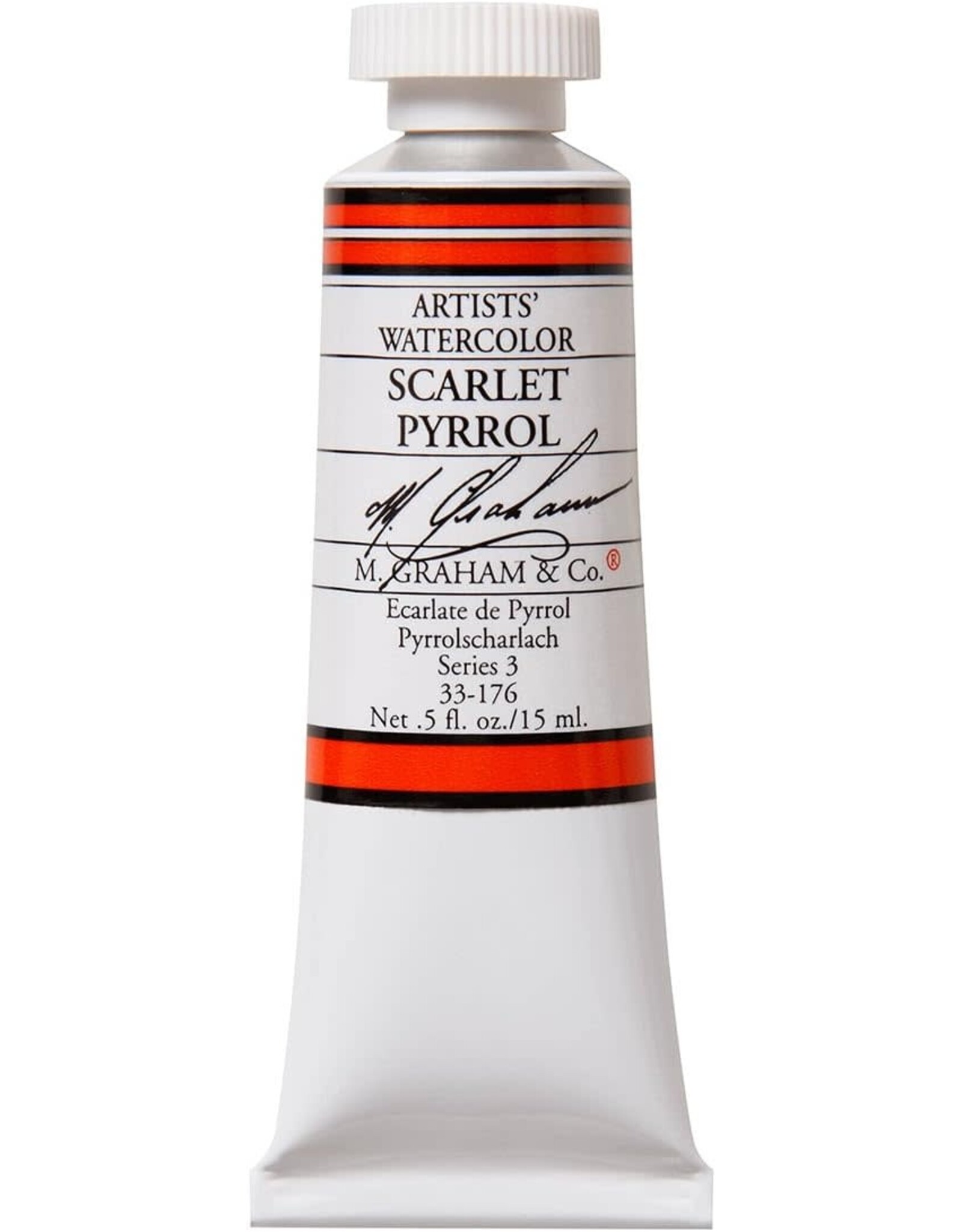 CLEARANCE M. Graham 1/2-Ounce Tube Watercolor Paint, Scarlet (Pyrrol)