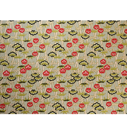 AITOH Aitoh Yuzenshi: Bamboo & Flowers on Green, 18.5" x 25"