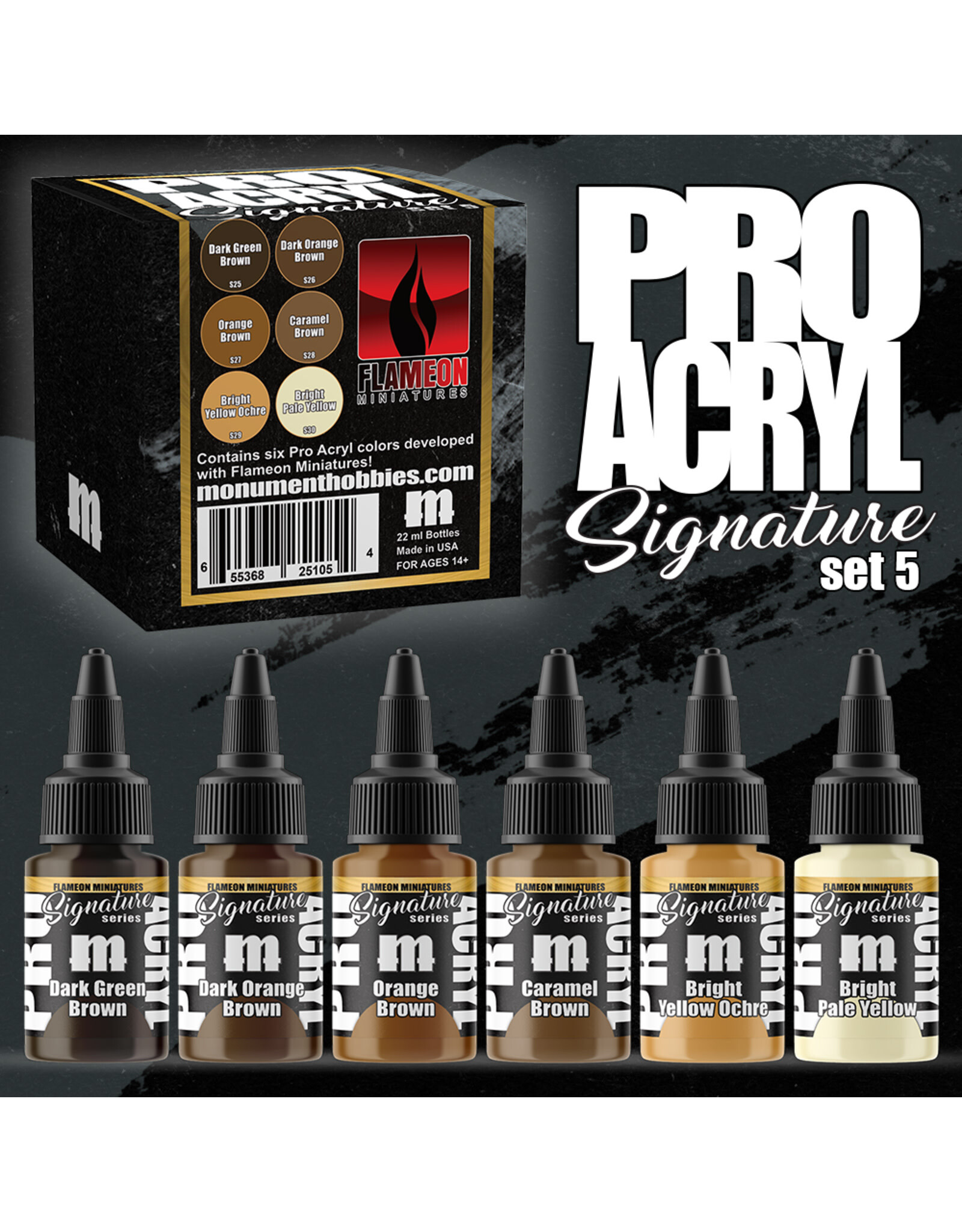 Monument Hobbies Pro Acryl Signature Series Set 5 - Flameon Miniatures