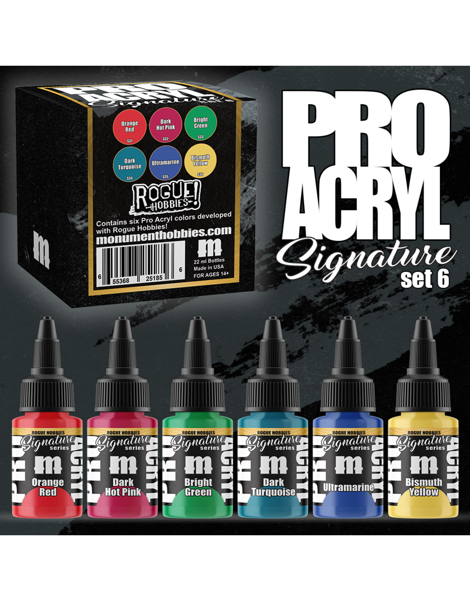 Monument Hobbies Pro Acryl Signature Sereies Set 6 - Rogue Hobbies
