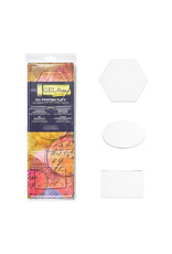 Gel Press Gel Press Petite Gel Printing Plates - Set B: Hexagon Oval Rectangle