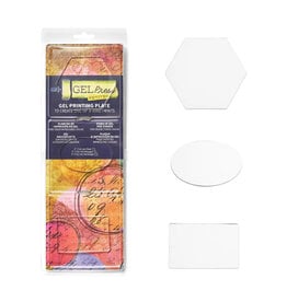 Gel Press Gel Press Petite Gel Printing Plates - Set B: Hexagon Oval Rectangle