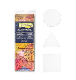 Gel Press Gel Press Petite Gel Printing Plates - Set A:  Circle Triangle Square