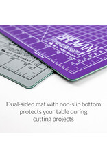 W.A. Portman WA Portman 18x24 Inch Self Healing Cutting Mat – 2-Sided 5-Ply PVC Purple/Gray Cutting Mats for Crafts with Non-Slip Surface & Precise Grid Lines