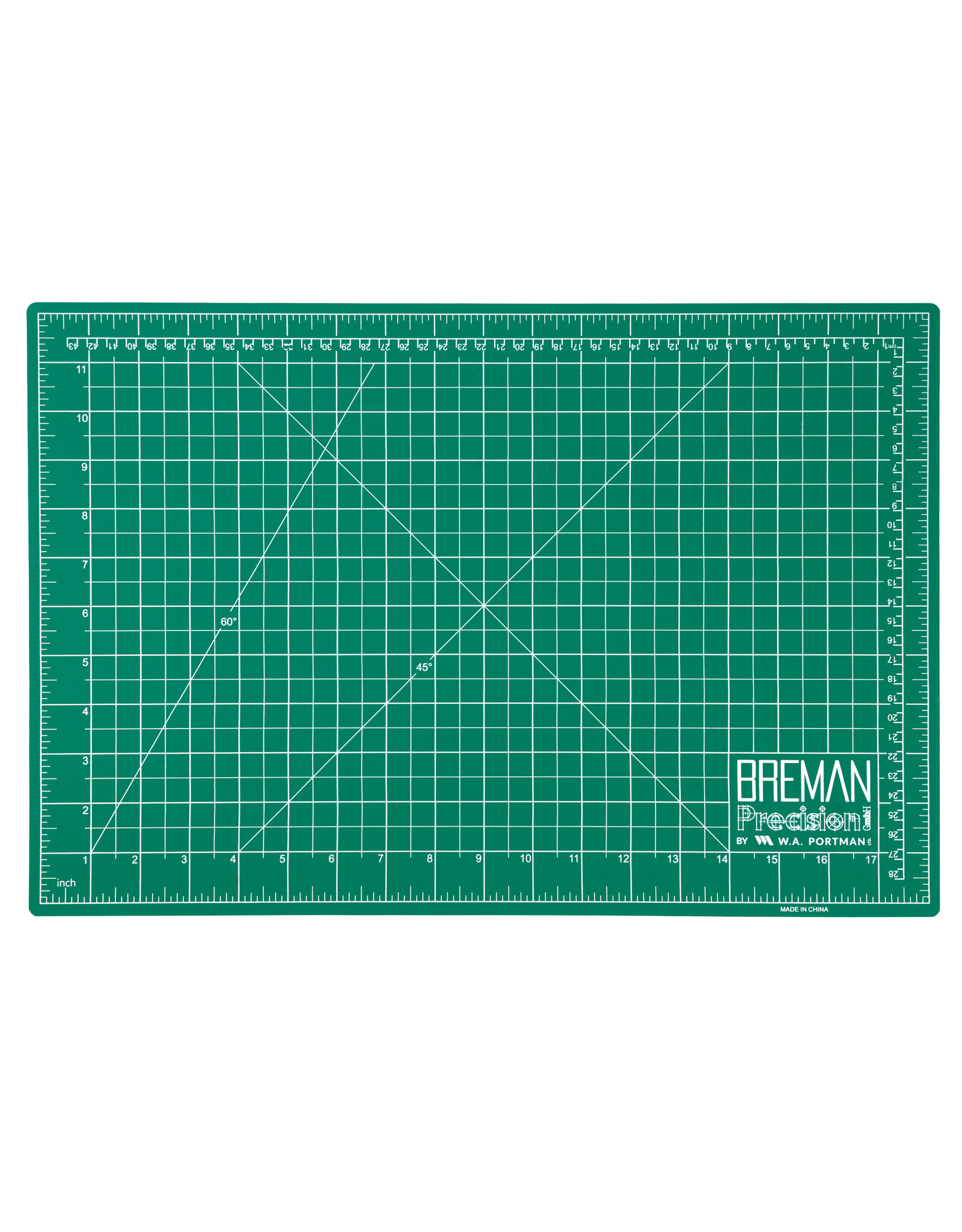 W.A. Portman WA Portman 12x18 Inch Self Healing Cutting Mat – 2-Sided 5-Ply PVC Green/Black Cutting Mats for Crafts with Non-Slip Surface & Precise Grid Lines