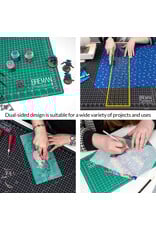 W.A. Portman WA Portman 12x18 Inch Self Healing Cutting Mat – 2-Sided 5-Ply PVC Green/Black Cutting Mats for Crafts with Non-Slip Surface & Precise Grid Lines