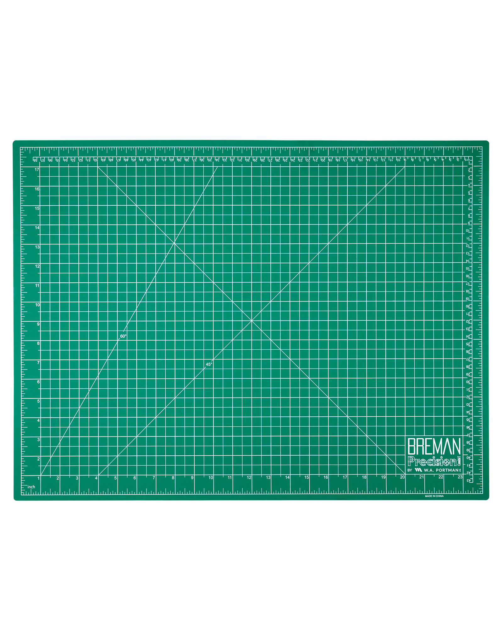 W.A. Portman WA Portman 1pc 18x24" Self Healing Cutting Mat - 2-Sided 5-Ply PVC Green/Black Cutting Mats for Crafts