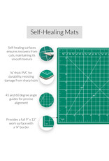 W.A. Portman WA Portman 1pc 9x12" Self Healing Cutting Mat - 2-Sided 5-Ply PVC Green/Black Cutting Mats for Crafts W.A. Portman WA Portman 1pc 9x12" Self Healing Cutting Mat - 2-Sided 5-Ply PVC Green/Black Cutting Mats for Crafts