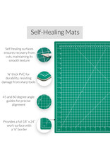 W.A. Portman WA Portman 1pc 18x24" Self Healing Cutting Mat - 2-Sided 5-Ply PVC Green/Black Cutting Mats for Crafts W.A. Portman WA Portman 1pc 18x24" Self Healing Cutting Mat - 2-Sided 5-Ply PVC Green/Black Cutting Mats for Crafts