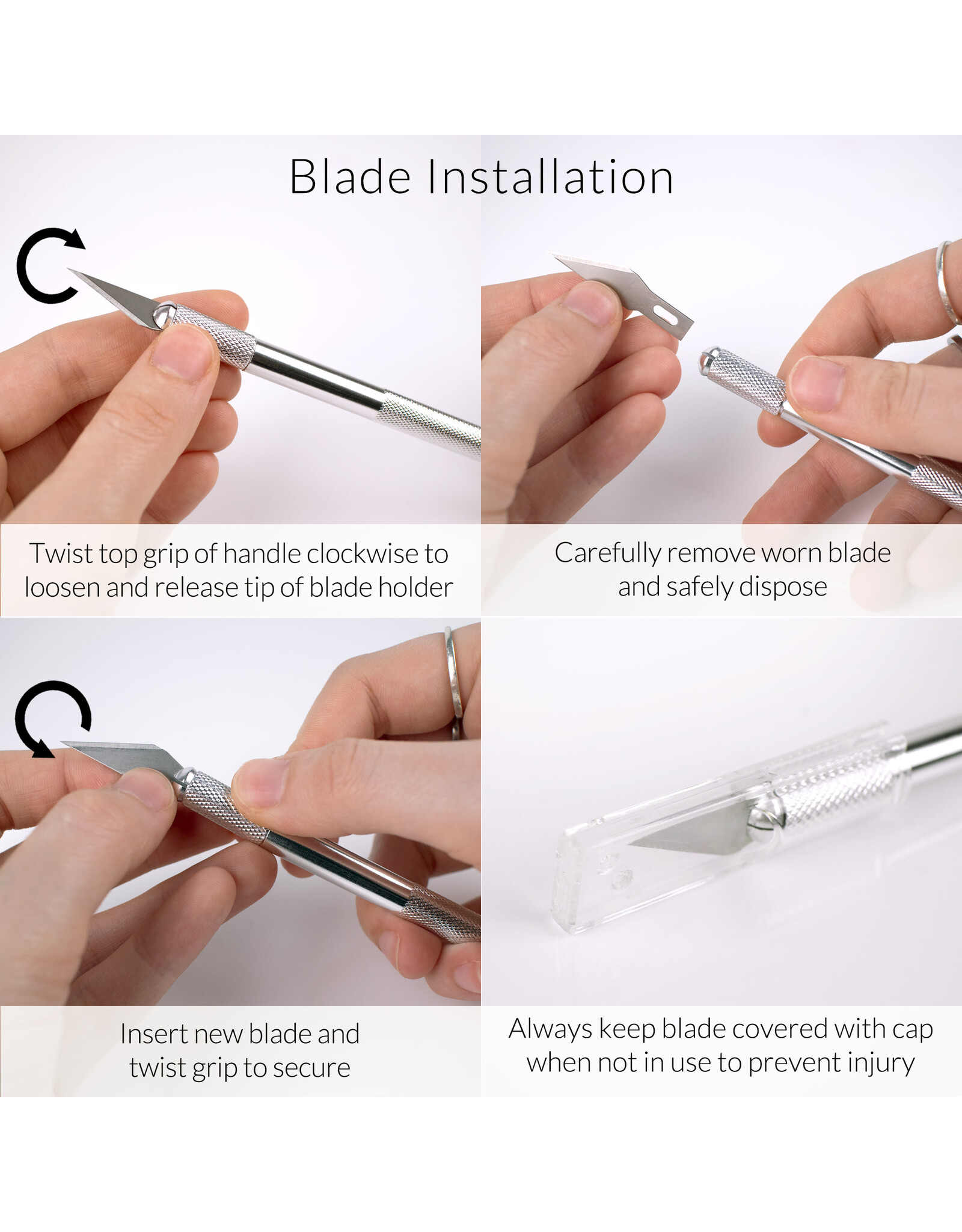 W.A. Portman WA Portman 9x12" Self Healing Cutting Mat with Precision Craft Knife, Hobby Knife Blades & 12" Cork Backed Metal Ruler