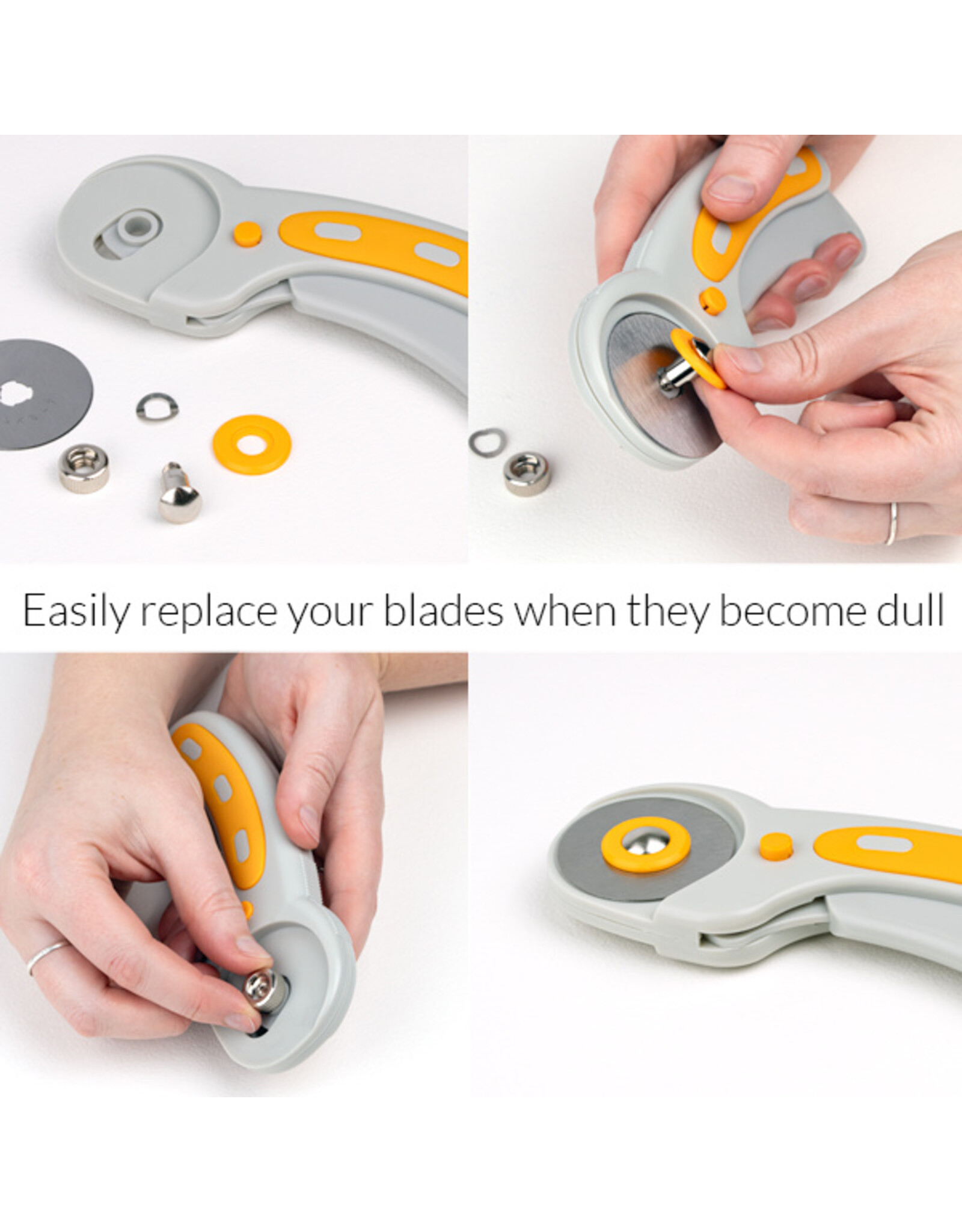 W.A. Portman WA Portman 12x18" Self Healing Cutting Mat & 45mm Rotary Cutter Set with 5 Extra Blades – 6x18 Acrylic Quilting Rulers