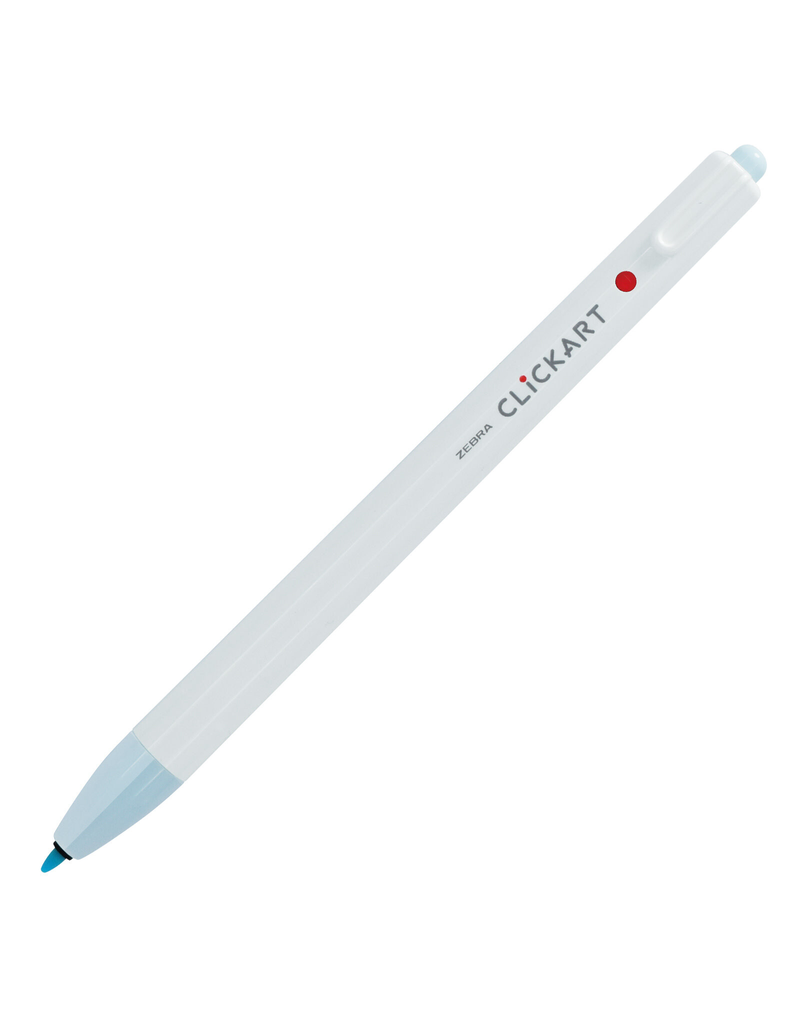 Zebra ClickArt Retractable Marker Pen, Powder Blue  (F)