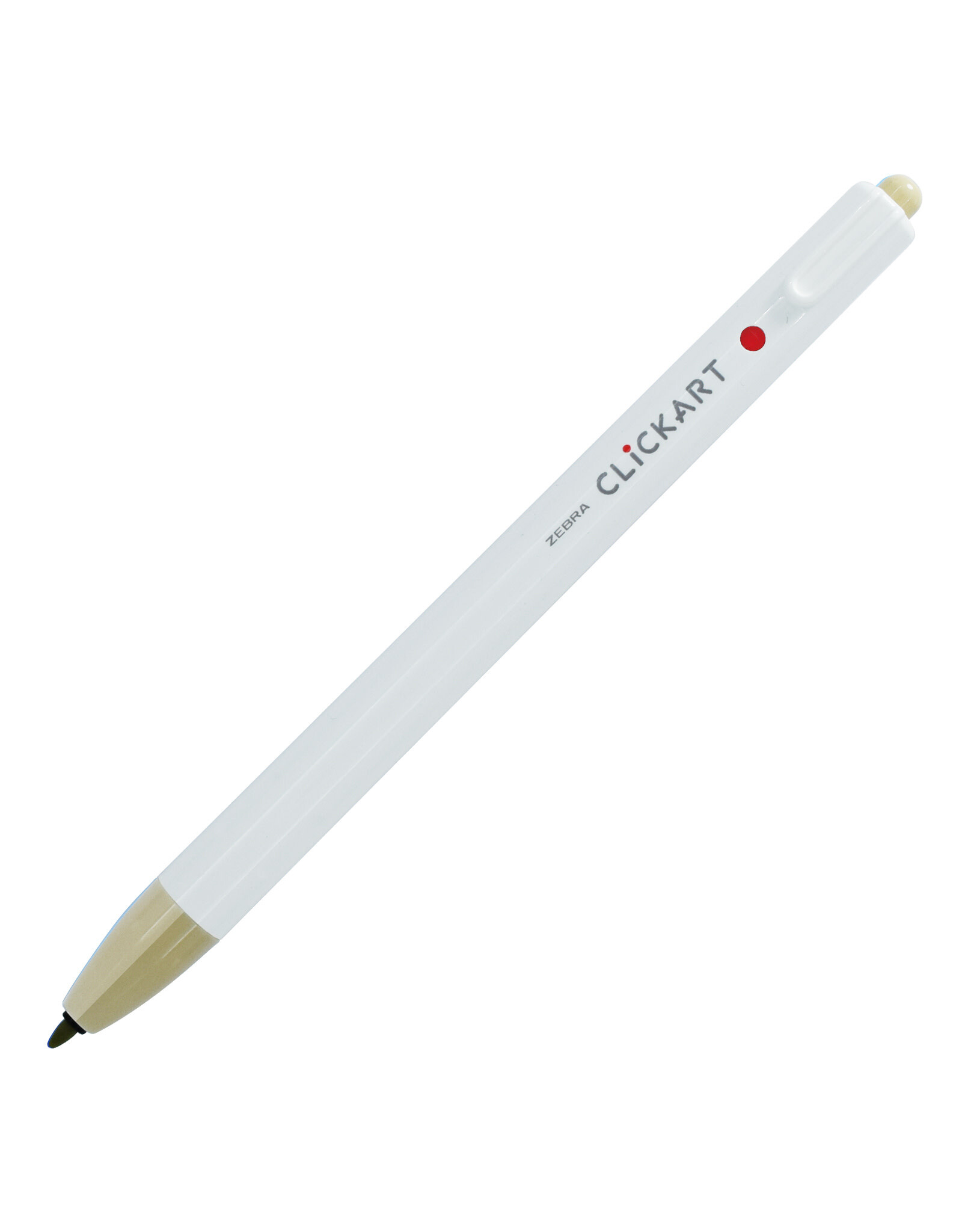 Zebra ClickArt Retractable Marker Pen, Sand Beige  (F)