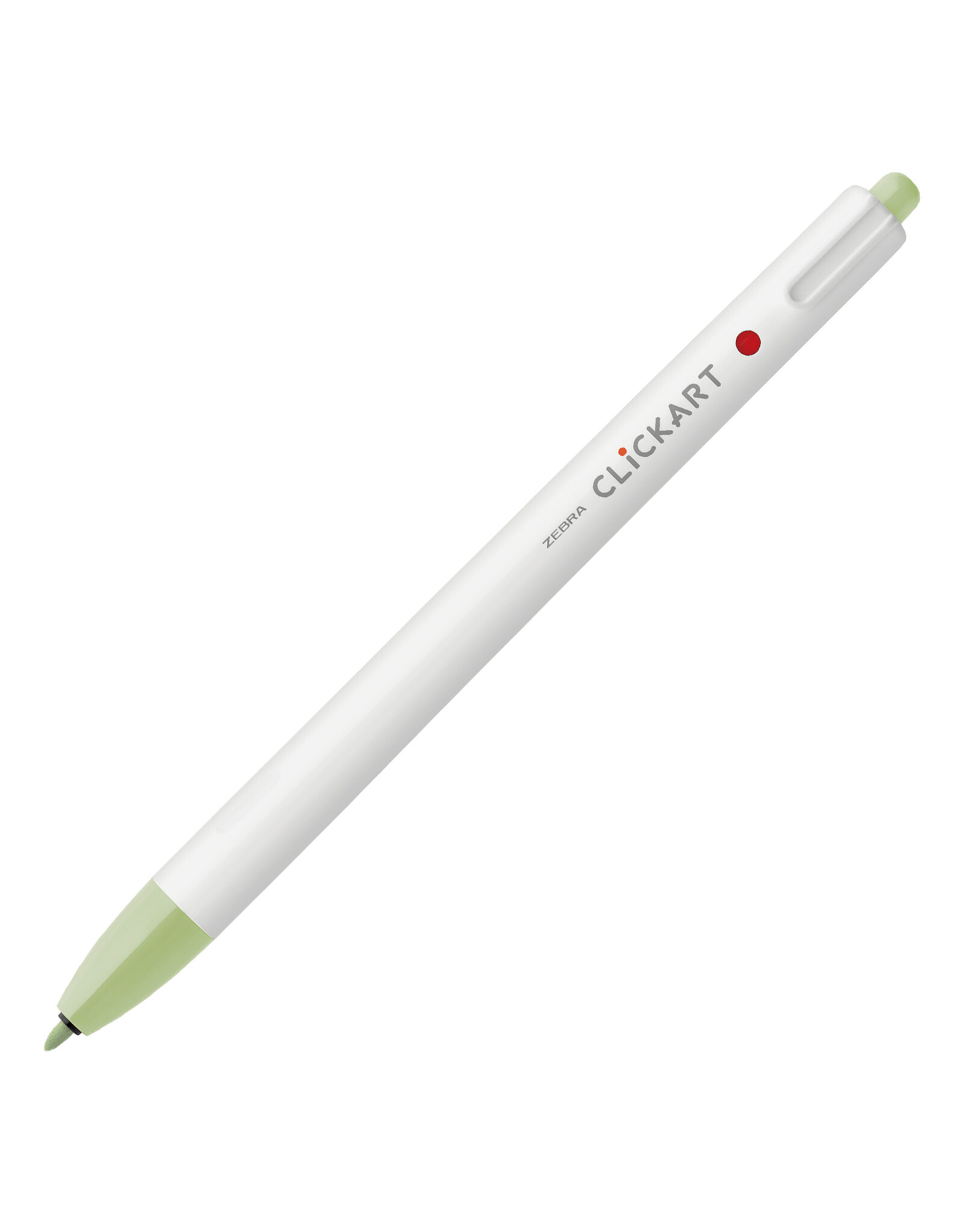 Zebra ClickArt Retractable Marker Pen, Leaf Green (F)