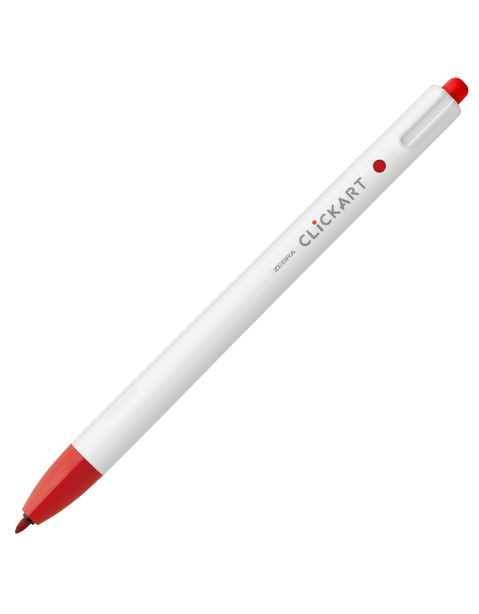 Zebra ClickArt Retractable Marker Pen, Red (F)