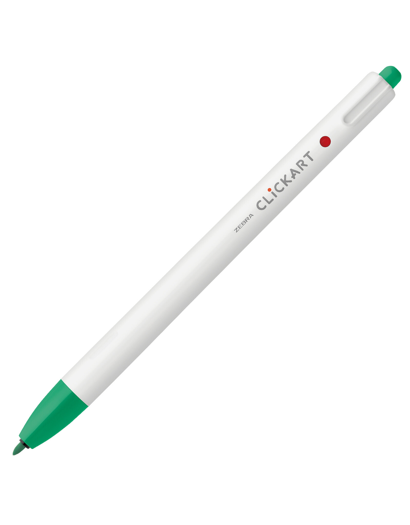 Zebra ClickArt Retractable Marker Pen, Green (F)