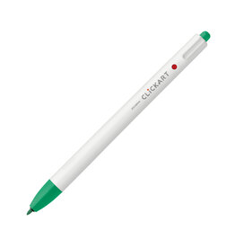 Zebra ClickArt Retractable Marker Pen, Green (F)