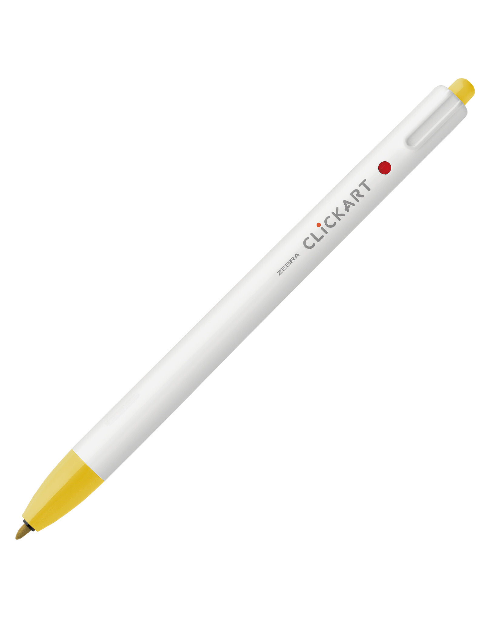 Zebra ClickArt Retractable Marker Pen, Yellow (F)