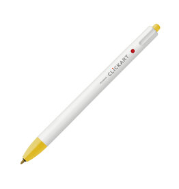 Zebra ClickArt Retractable Marker Pen, Yellow (F)