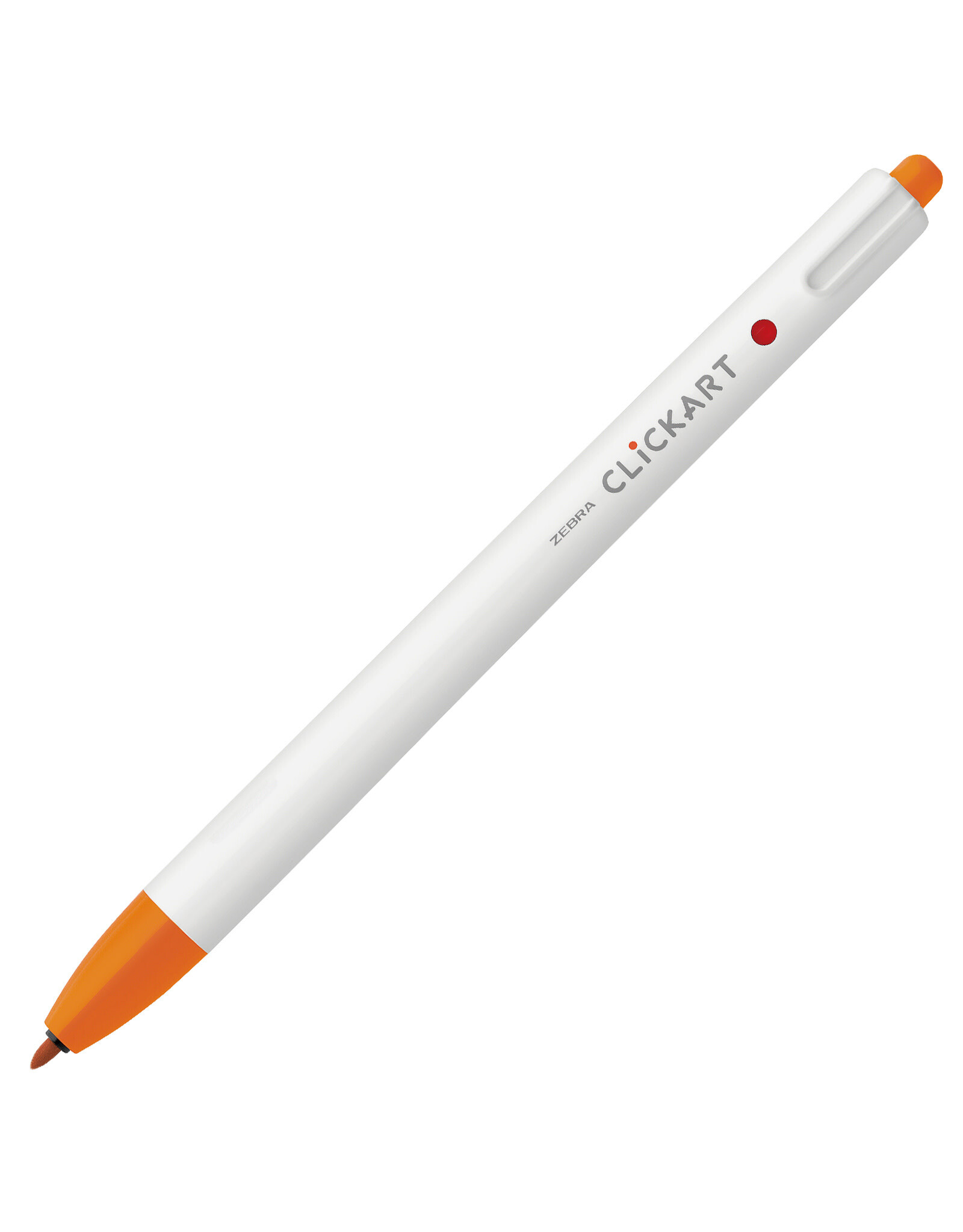 Zebra ClickArt Retractable Marker Pen, Orange (F)