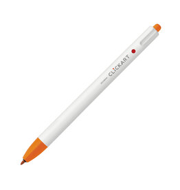 Zebra ClickArt Retractable Marker Pen, Orange (F)