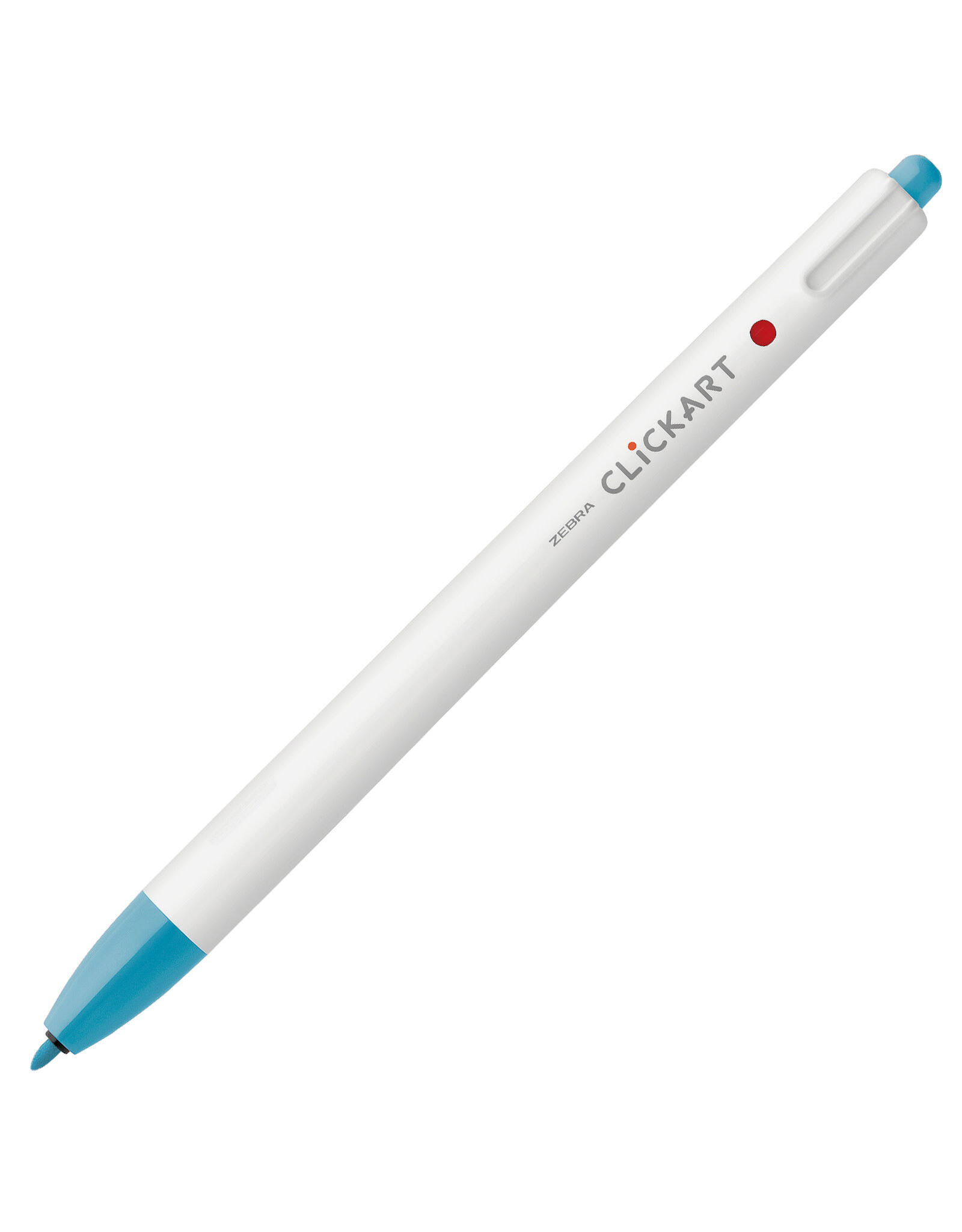 Zebra ClickArt Retractable Marker Pen, Light Blue (F)