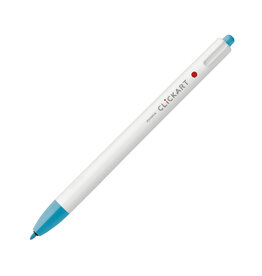 Zebra ClickArt Retractable Marker Pen, Light Blue (F)