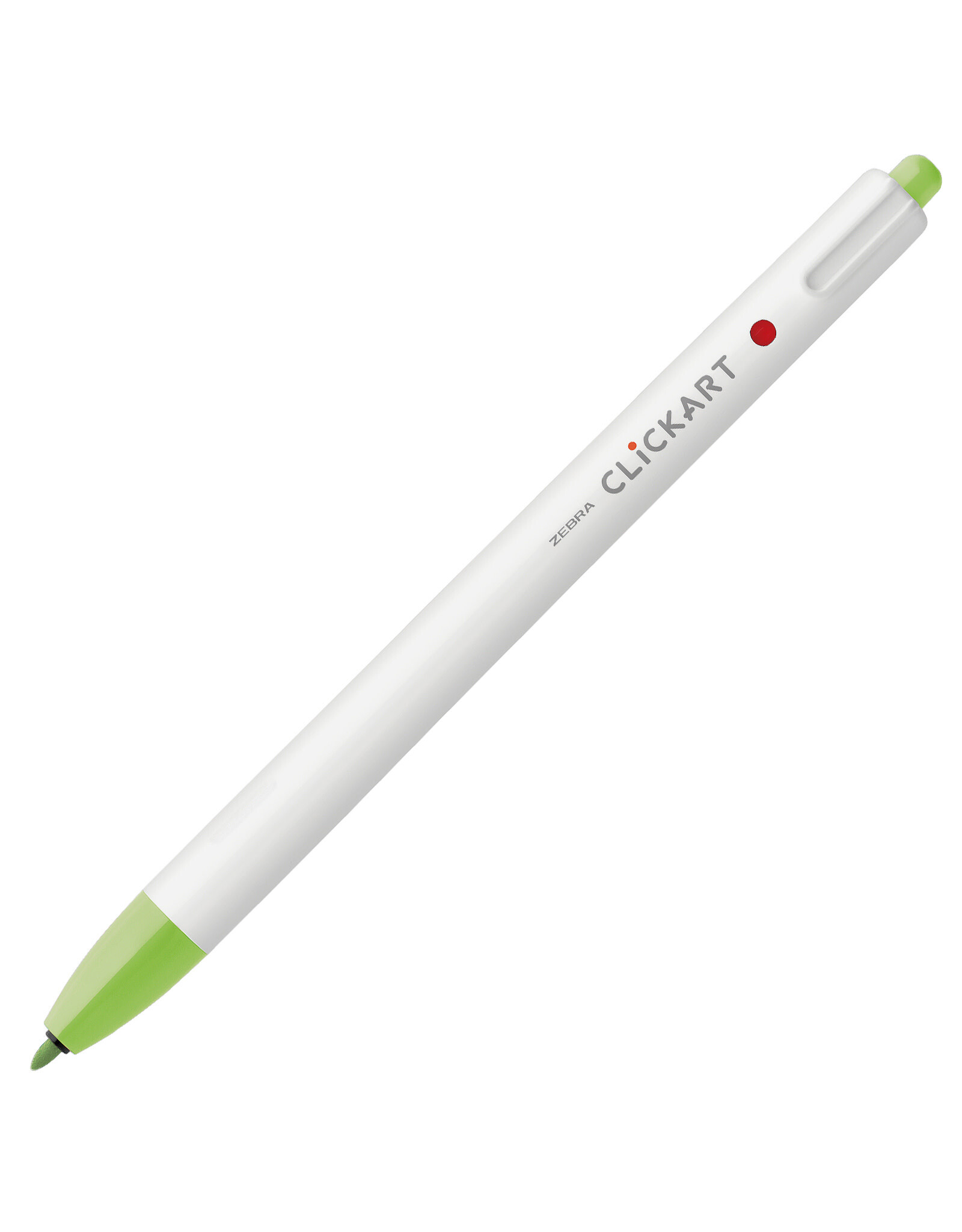 Zebra ClickArt Retractable Marker Pen, Light Green (F)