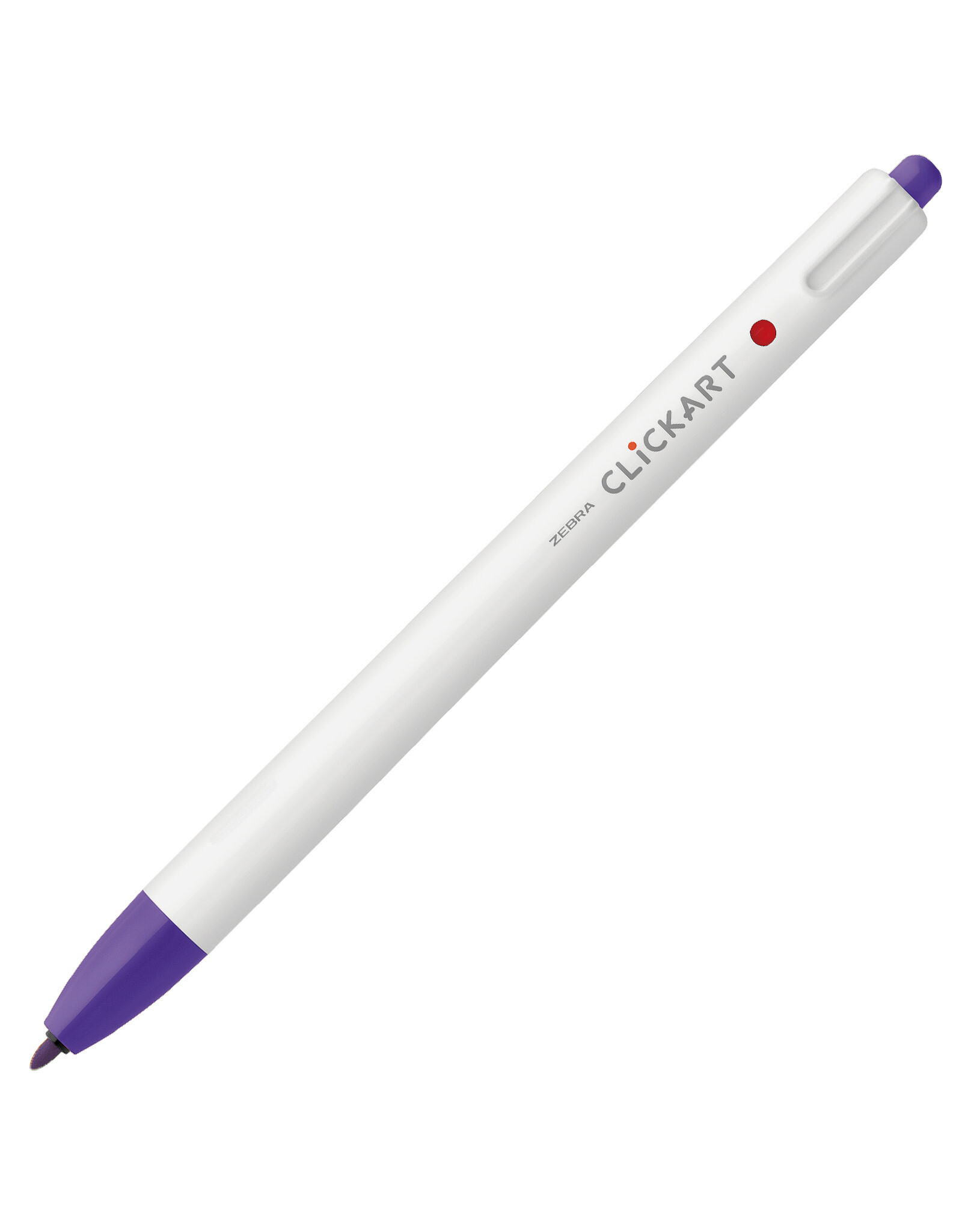 Zebra ClickArt Retractable Marker Pen, Purple (F)