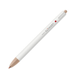 Zebra ClickArt Retractable Marker Pen, Cocoa Brown (F)