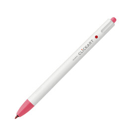 Zebra ClickArt Retractable Marker Pen, Baby Red (F)