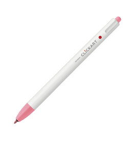 Zebra ClickArt Retractable Marker Pen, Peach Pink (F)
