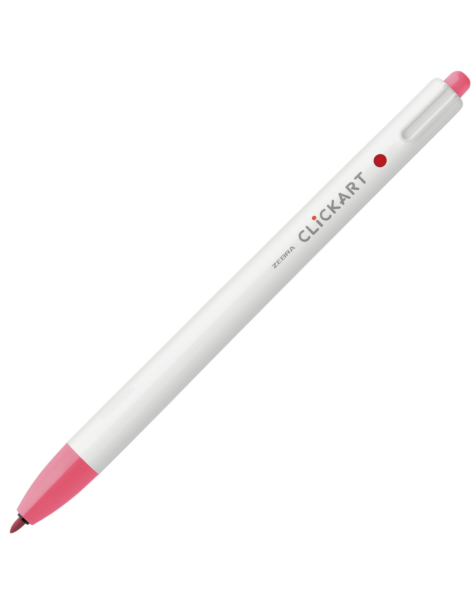 Zebra ClickArt Retractable Marker Pen, Salmon Pink (F)