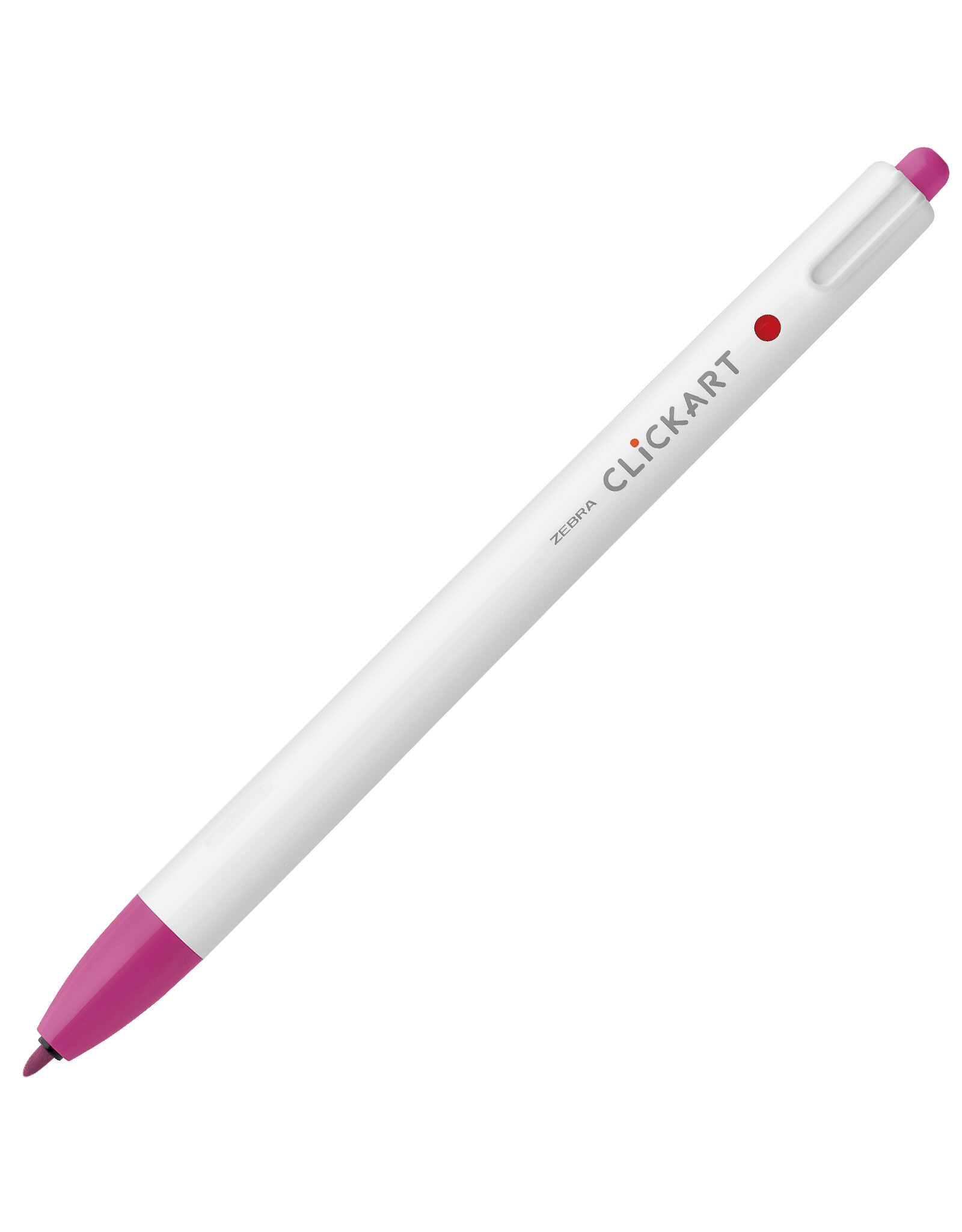 Zebra ClickArt Retractable Marker Pen, Cherry Pink (F)