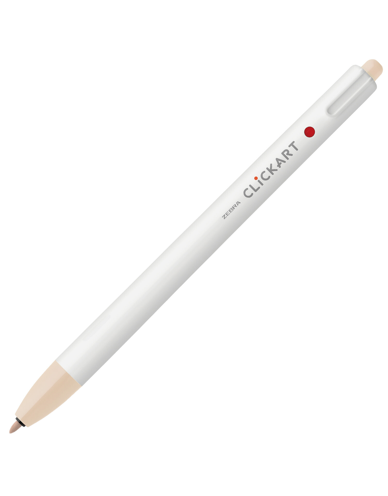 Zebra ClickArt Retractable Marker Pen, Pale Orange (F)