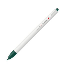 Zebra ClickArt Retractable Marker Pen, Green Black (F)
