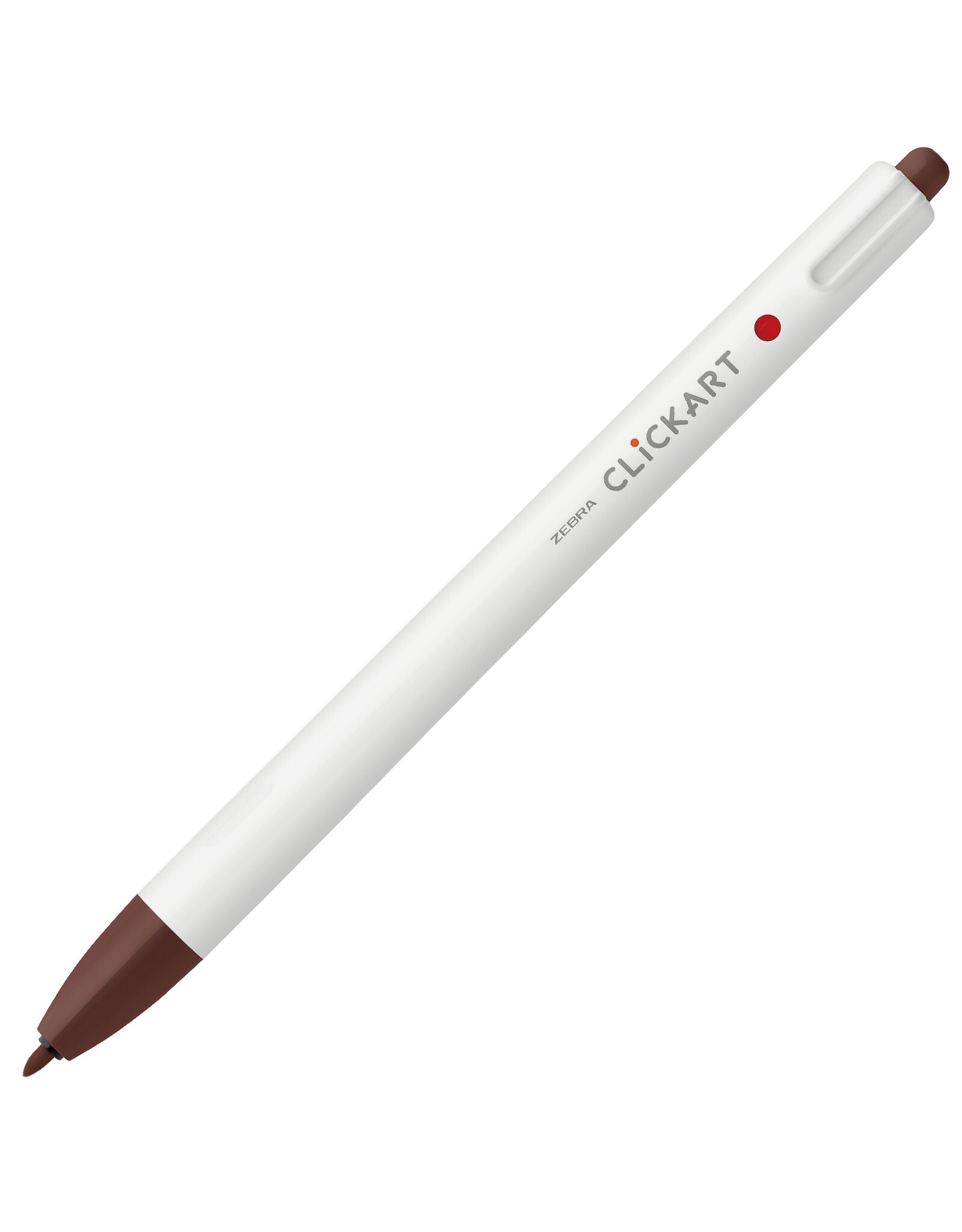 Zebra ClickArt Retractable Marker Pen, Dark Brown (F)