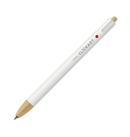 Zebra ClickArt Retractable Marker Pen, Light Brown (F)