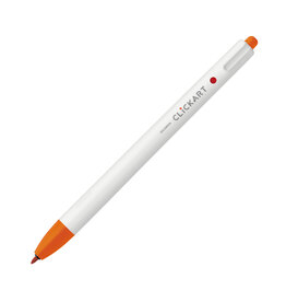 Zebra ClickArt Retractable Marker Pen, Red Orange (F)