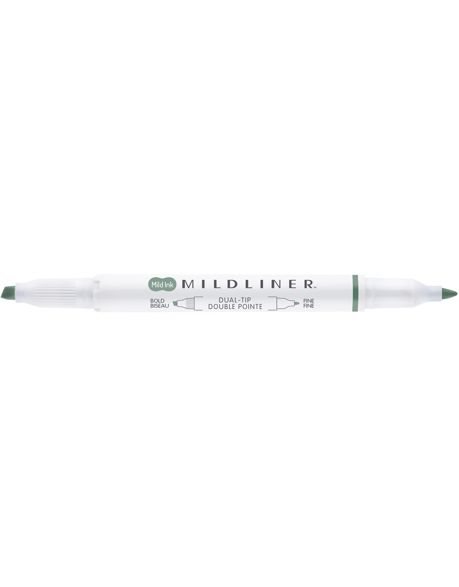 Zebra Mildliner Double Ended Highlighter, Moss Green Dozen