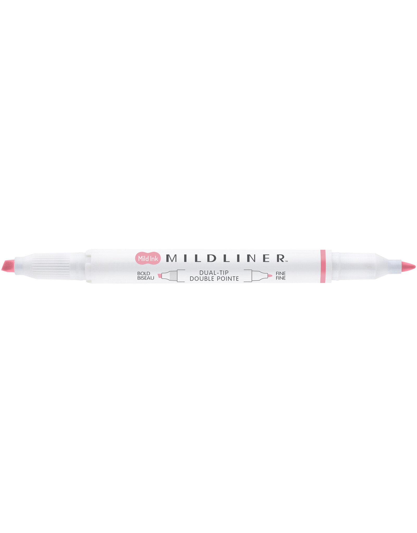 Zebra Mildliner Double Ended Highlighter, Dusty Pink