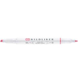Zebra Mildliner Double Ended Highlighter, Dusty Pink