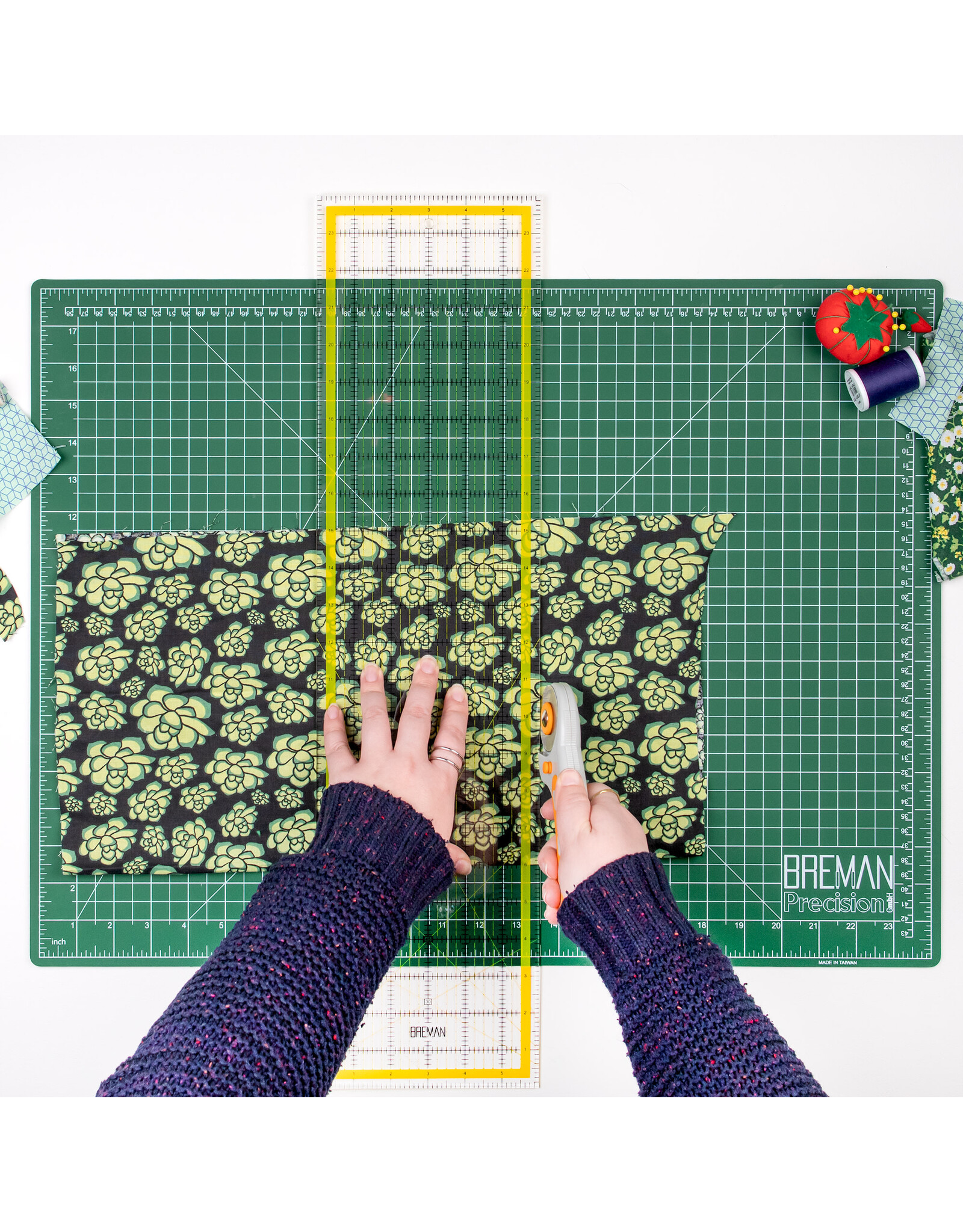 W.A. Portman Breman Precision 6x24" Quilting Rulers – Clear Acrylic Rulers for Quilting and Sewing for Left & Right-Handed Users